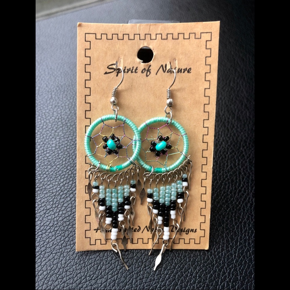 Handmade dream catcher earrings